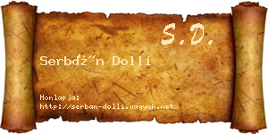 Serbán Dolli névjegykártya